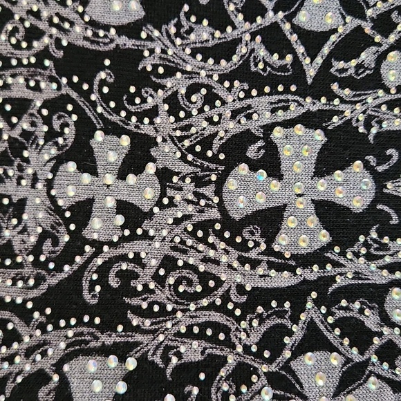 Vocal Black Diamond Embellished Open Cardigan - Picture 7 of 9